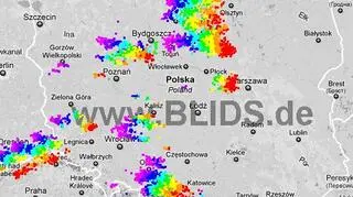 Burze nad Polską, poniedziałek 17.15-19.15