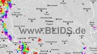 Burze nad Polską w godzinach 19