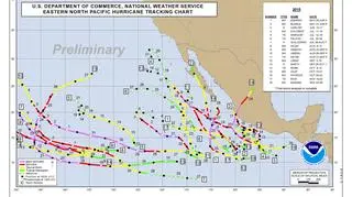 Burze tropikalne i huragany w 2015 roku na Pacyfiku (NOAA)