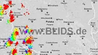 Burze w Polsce (blids.de)