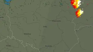 Burze w Polsce, sobota godzina 19.30 (blitzortung.org)