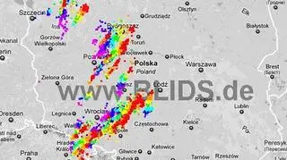 Burze w Polsce w godz. 15.45-17.45