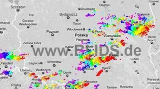 Burze w Polsce w godz. 17-19