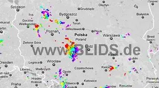 Burze w Polsce w godz. 17.45 - 19.45