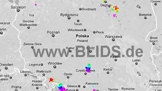 Burze w Polsce w godz