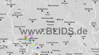 Burze w Polsce w godz. 19.15-21.15