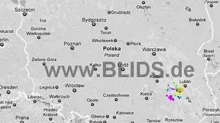 Burze w Polsce w godz. 6.15-8.15