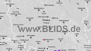 Burze w Polsce w godz. 7.45-9.45