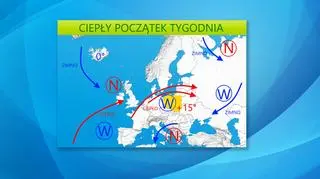 Ciepły początek tygodnia