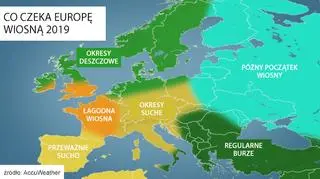 Co czeka Europę wiosną 2019? (TVN Meteo za AccuWeather)