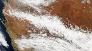 Cyklon Veronica na zdjęciu satelitarnym z soboty 23 marca (PAP/EPA/NASA WORLDVIEW / HANDOUT)
