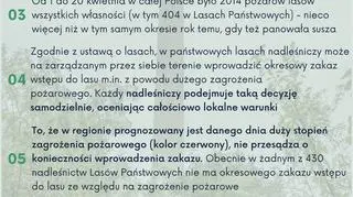 Czy będą zakazy wstępu do lasu z powodu zagrożenia pożarowego? (Lasy Państwowe)