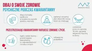 Dbaj o swoje zdrowie psychiczne podczas kwarantanny (Ministerstwo Zdrowia)