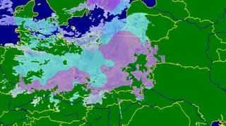 Deszcz, deszcz ze śniegiem i śnieg w Polsce (g. 21:15)