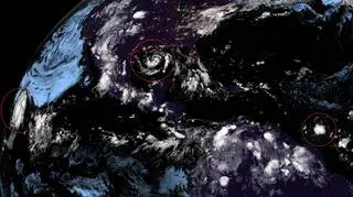Douglas, Gonzalo i Hanna na zdjęciu satelitarnym (NOAA GOES-E)