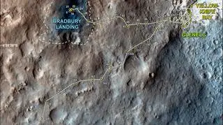 Droga pokonana przez łazik w pierszym roku swojej misji (NASA)
