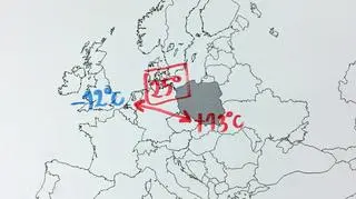 Duża różnica temperatury w Europie