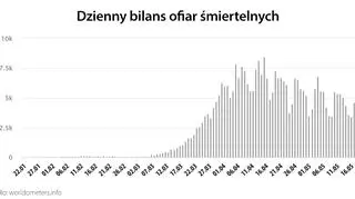 Dzienny bilans ofiar śmiertelnych (worldometers.info)