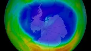 Dziura ozonowa 11 września 2014 roku (NASA)