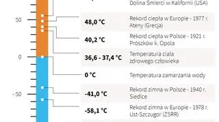 Ekstremalne temperatury (Maciej Zieliński, Adam Ziemienowicz/PAP, DPA)