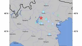 Epicentrum trzęsienia według U.S. Geological Survey
