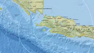 Epicentrum trzęsienia ziemi (USGS)