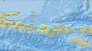 Epicentrum trzęsienia ziemi (USGS)