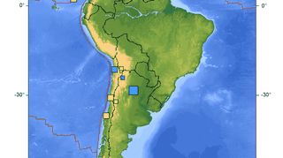 Epicentrum trzęsienia ziemi w Argentynie (USGS)