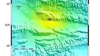 Epicentrum trzęsienia ziemi w Chinach (erathquake-report)