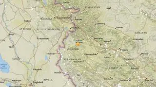 Epicentrum trzęsienia ziemi w Iranie (USGS)