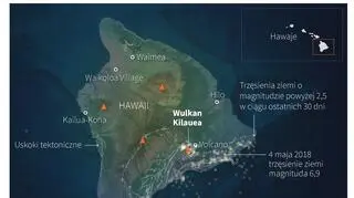 Erupcja wulkanu Kilauea (Adam Ziemienowicz/PAP/Reuters)