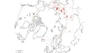 Fire Radiative Power (FRP) w okresie czerwiec-sierpień 2020 (Copernicus Atmosphere Monitoring Service, ECMWF)