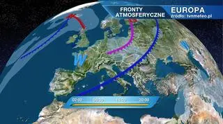 Fronty atmosferyczne nad Europą