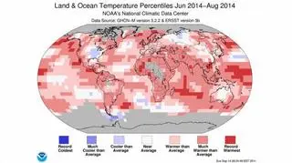 Gdzie było cieplej, a gdzie chłodniej podczas tegorocznego lata? (NOAA)