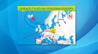 Gorąco będzie tylko na południu Europy