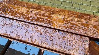 Grad w Bobolinie na Pomorzu Zachodnim (tvnmeteo.pl/Anita)