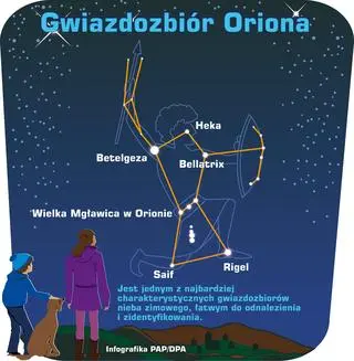 Gwiazdozbiór Oriona (PAP/Adam Ziemienowicz)