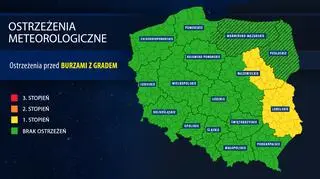 IMGW ogłosiło ostrzeżenia pierwszego stopnia