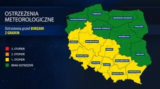 IMGW wydał ostrzeżenia meteorologiczne dla dziewięciu województw