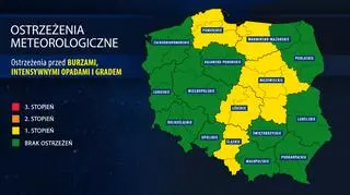 IMGW wydał ostrzeżenia meteorologiczne dla pięciu województw