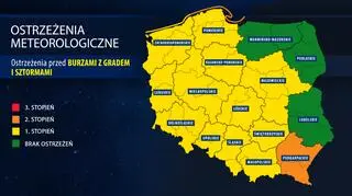 IMGW wydał ostrzeżenia meteorologiczne dla trzynastu województw
