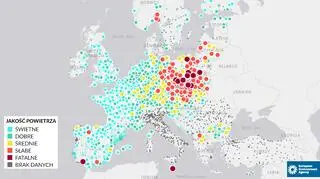 Jakość powietrza w Polsce na tle Europy z 15.02.2018