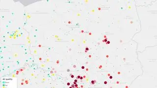 Jakość powietrza w Polsce według mapy EEA