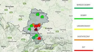 Jakość powietrza w woj. śląskim (WIOŚ Katowice)