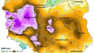 Klimatyczny Bilans Wodny (KBW) dla Polski (IUNG)