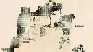Koła na pustyni w Egipcie w przybliżeniu (zdj. NASA) 	