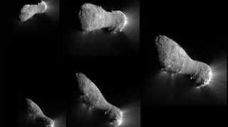 Kometa Tempel-1 po uderzeniu impaktora sondy Deep Impact (NASA)