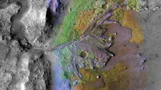 Krater Jezero będzie miejscem, gdzie wyląduje lądownik NASA (NASA/JPL/JHUAPL/MSSS/Brown University)