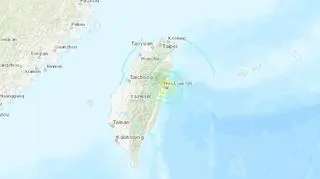 Lokalizacja trzęsienia ziemi (USGS)