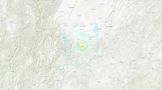Lokalizacja trzęsienia ziemi (USGS)
